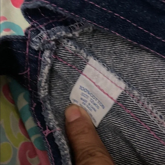 Vintage Denim Overalls with Patches - Picture 8 of 12